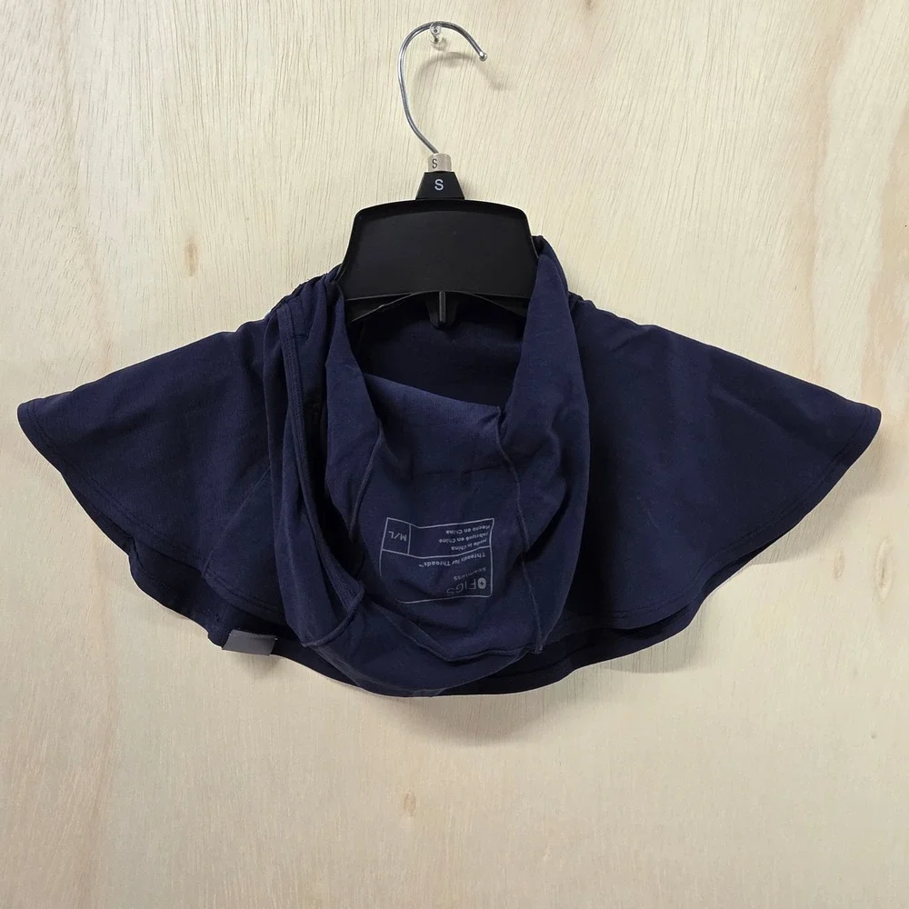 FIGS Navy Blue Seamless Hijab W21AC3016 Medical Scrubs Head Cover Womens M/L NEW